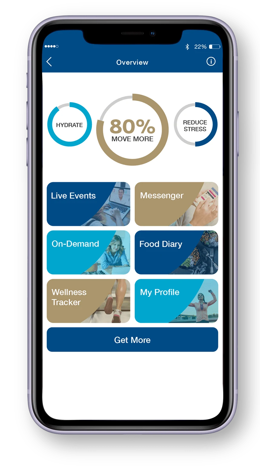 The Auralia app home screen